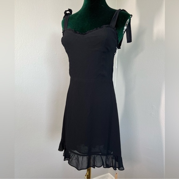Reformation Black Ruched Sweetheart Mini Dress - Picture 9 of 9
